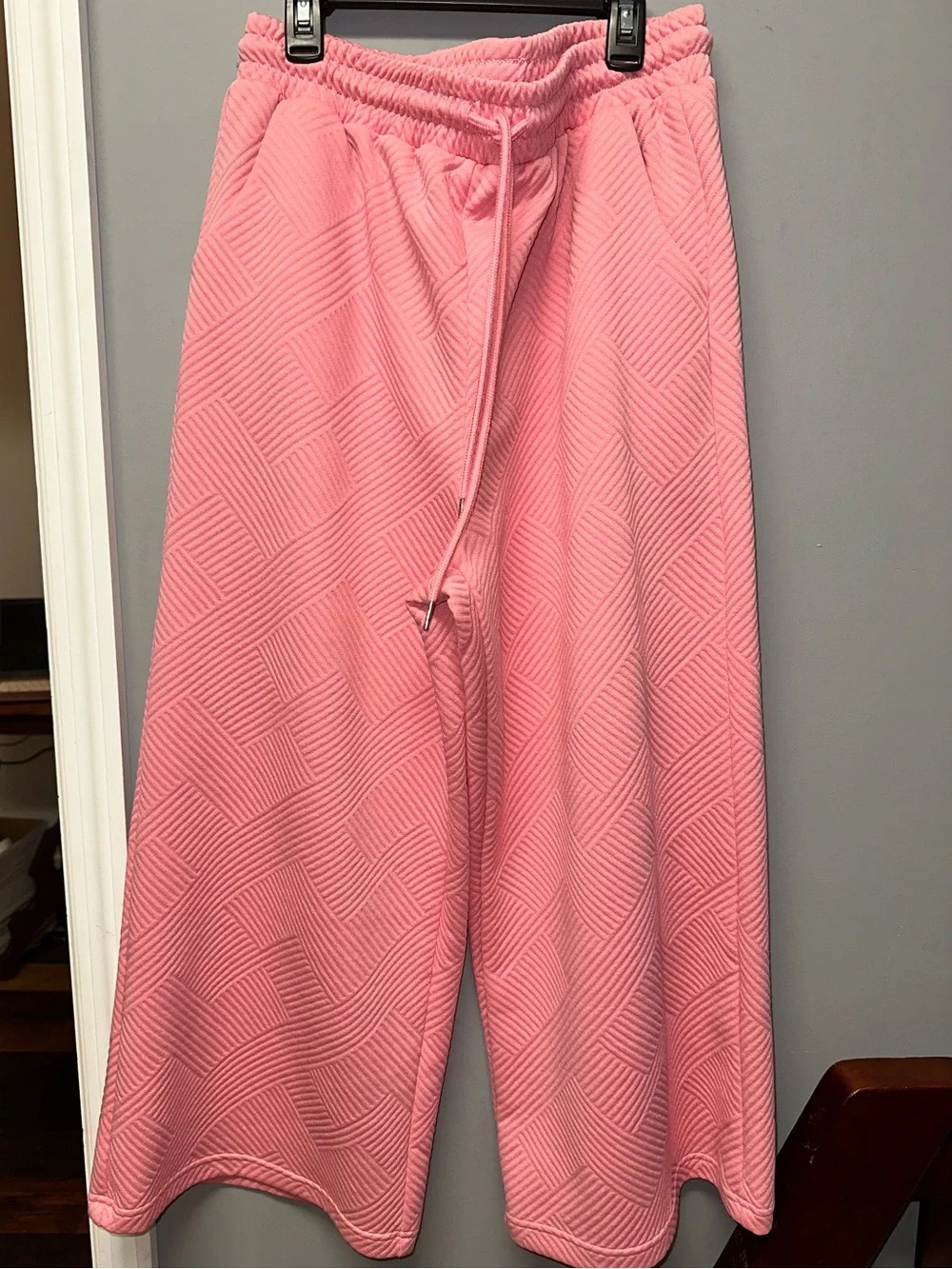 Women’s Textured Pink Matching Set